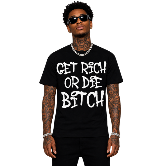 GET RICH OR DIE OVERSIZED TEE